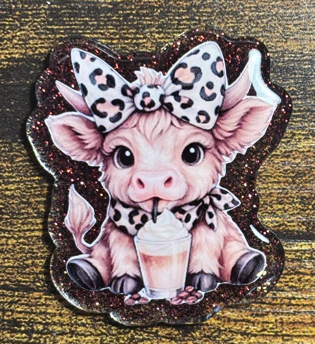 Highland Cow Coffee Badge Reel