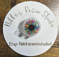 Rainbow Sunflower Badge Reel