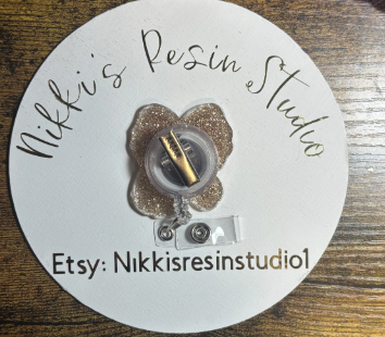 Pink Stethoscope Bow Badge Reel