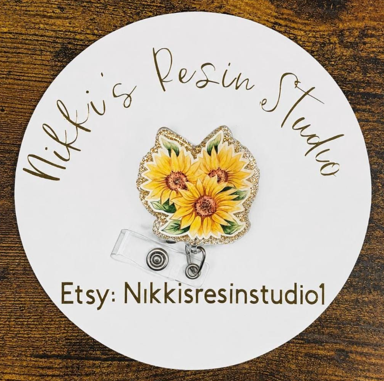 Sunflower Badge Reel