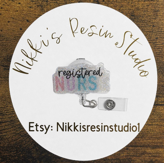 Sparkly RN Badge Reel