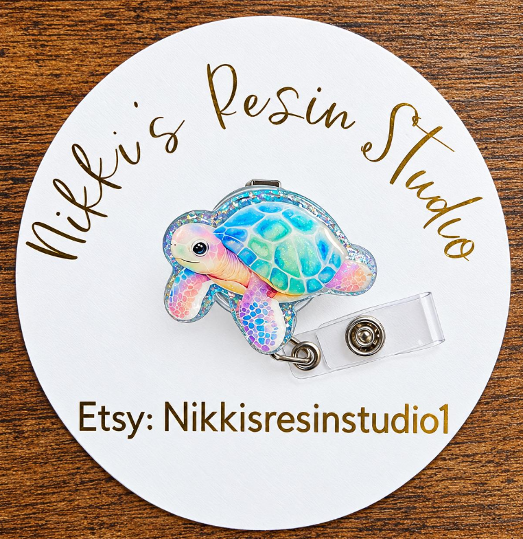 Blue Turtle Badge Reel