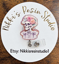 Floral Skeleton Badge Reel