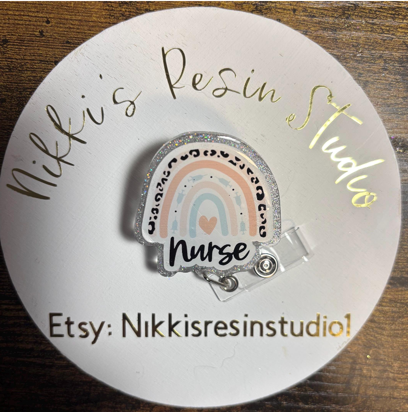 Rainbow Nurse Badge Reel